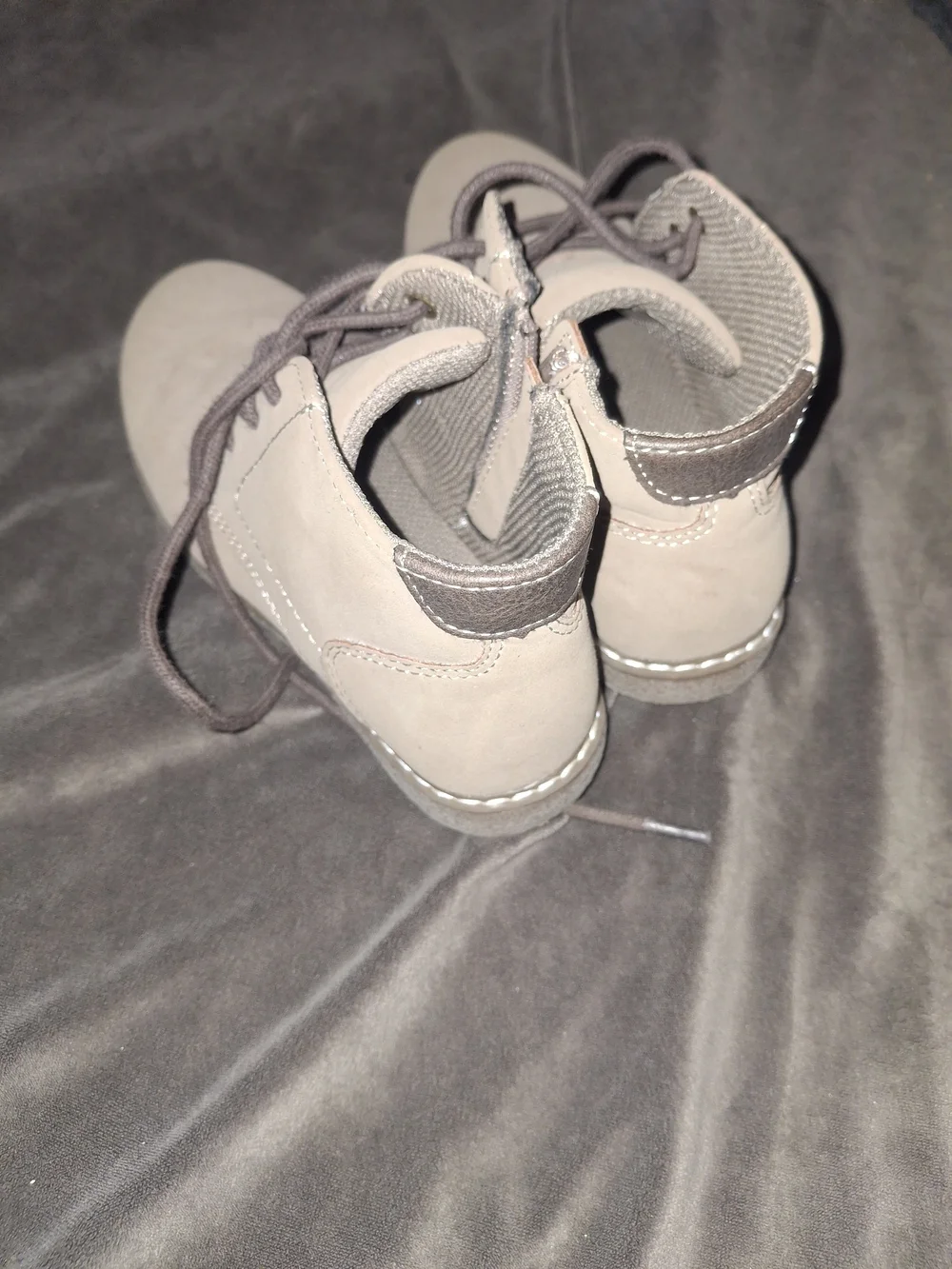 Sonoma Taupe Lace-Up Kids Ankle Boots